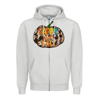 Dove Grey happy fall yall Zipper Hoodie - RacoonDesign