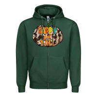 Sports Green happy fall yall Zipper Hoodie - RacoonDesign