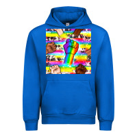 Cobalt Pride lgbtq hands with cowhide seamless pattern Urban Hoodie - BundleAndBundleShop