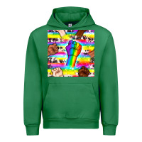 Emerald Pride lgbtq hands with cowhide seamless pattern Urban Hoodie - BundleAndBundleShop