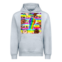 Heather Grey Pride lgbtq hands with cowhide seamless pattern Urban Hoodie - BundleAndBundleShop