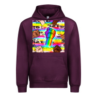 Mauve Wine Pride lgbtq hands with cowhide seamless pattern Urban Hoodie - BundleAndBundleShop
