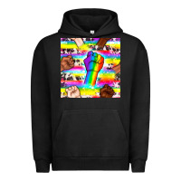 Pigment Black Pride lgbtq hands with cowhide seamless pattern Urban Hoodie - BundleAndBundleShop