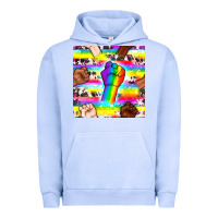 Pigment Grape Ice Pride lgbtq hands with cowhide seamless pattern Urban Hoodie - BundleAndBundleShop
