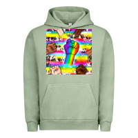 Pigment Oil Green Pride lgbtq hands with cowhide seamless pattern Urban Hoodie - BundleAndBundleShop