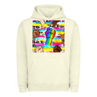Pigment Pistachio Pride lgbtq hands with cowhide seamless pattern Urban Hoodie - BundleAndBundleShop