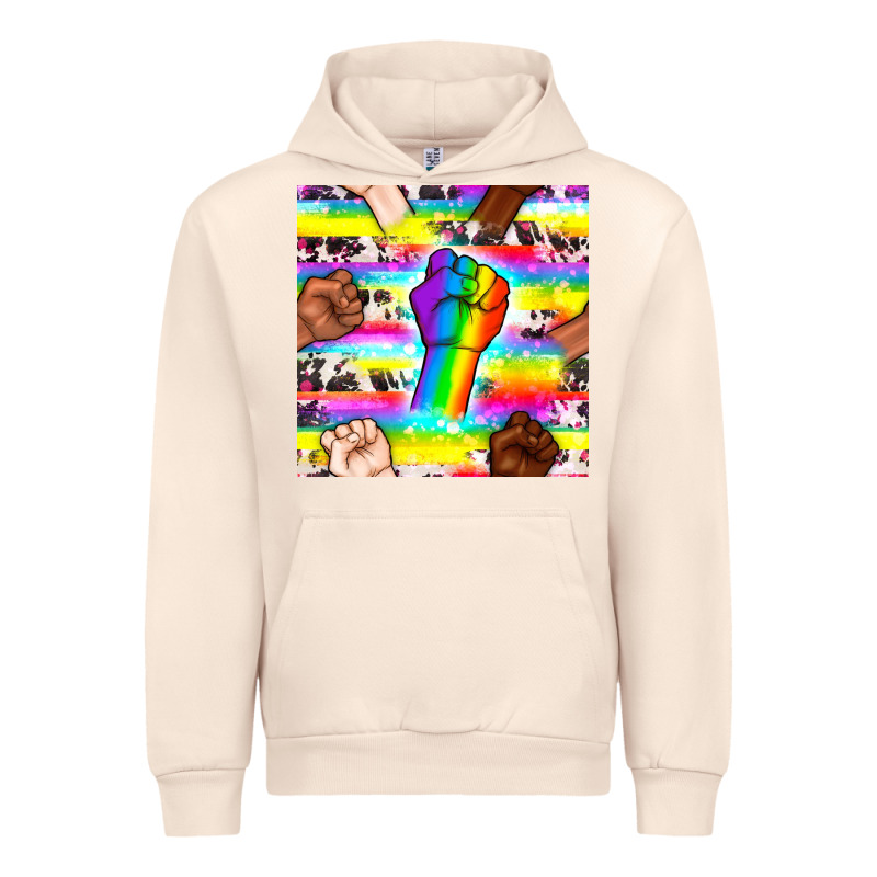 Pride Lgbtq Hands With Cowhide Seamless Pattern Urban Hoodie by BundleAndBundleShop | Teevron