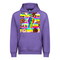 Tulip Pride lgbtq hands with cowhide seamless pattern Urban Hoodie - BundleAndBundleShop