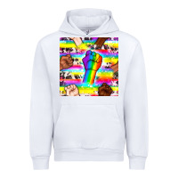 White Pride lgbtq hands with cowhide seamless pattern Urban Hoodie - BundleAndBundleShop