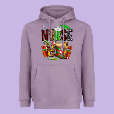 Nurse Elf Heavyweight Hoodie Designed By Adodesignshop
