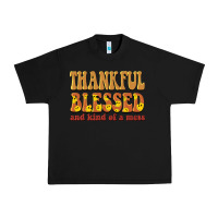 Black thankful blessed and kind of a mess Urban Heavy Tee - BarkalooDesign
