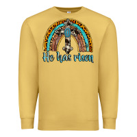 Antique Gold he has risen rainbow Premium Sweatshirt - AdoDesignShop