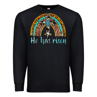 Black he has risen rainbow Premium Sweatshirt - AdoDesignShop