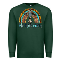 Sports Green he has risen rainbow Premium Sweatshirt - AdoDesignShop