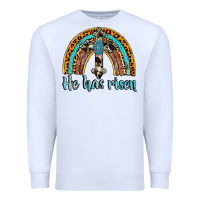 White he has risen rainbow Premium Sweatshirt - AdoDesignShop