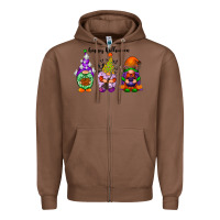 Chestnut happy halloween gnomes black Zipper Hoodie - RacoonDesign