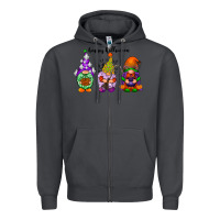 Smoke happy halloween gnomes black Zipper Hoodie - RacoonDesign