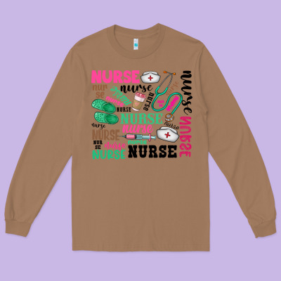 Nurse Long Sleeve Tee Designed By Zillion Design Studio