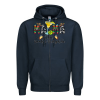 Navy Mama Cita Needs a Margarita Zipper Hoodie - CowhideDigitalArt