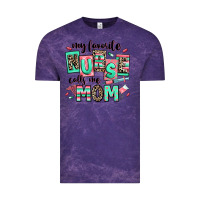 Cloud Purple my favorite nurse calls me mom Vintage Tee - RanaPortraitStore