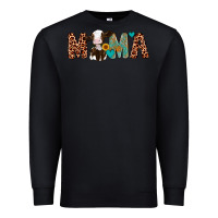 Black mama holstein cow Premium Sweatshirt - Artiststas