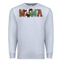 Heather Grey mama holstein cow Premium Sweatshirt - Artiststas