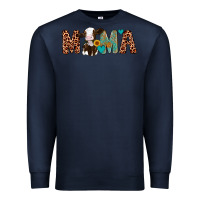Navy mama holstein cow Premium Sweatshirt - Artiststas