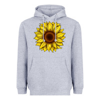 Heather Grey sunflower Heavyweight Hoodie - Artiststas
