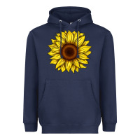 Navy sunflower Heavyweight Hoodie - Artiststas