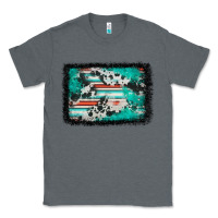 Charcoal Heather western serape cowhide turquoise glitter Classic Tee - FaDigitalArtStudio
