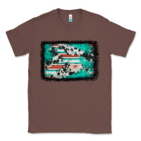 Chestnut western serape cowhide turquoise glitter Classic Tee - FaDigitalArtStudio