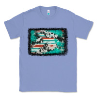 Colony Blue western serape cowhide turquoise glitter Classic Tee - FaDigitalArtStudio