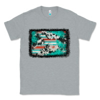 Heather Grey western serape cowhide turquoise glitter Classic Tee - FaDigitalArtStudio