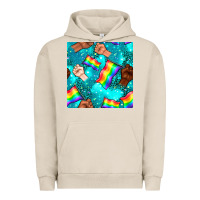 Pigment French Oak Pride lgbtq hands with flag seamless pattern Urban Hoodie - BundleAndBundleShop