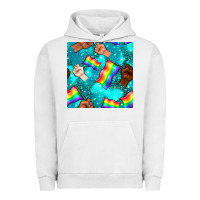 Pigment Lunar Rock Pride lgbtq hands with flag seamless pattern Urban Hoodie - BundleAndBundleShop