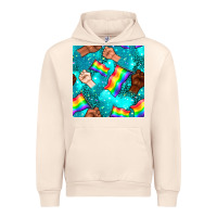Sandshell Pride lgbtq hands with flag seamless pattern Urban Hoodie - BundleAndBundleShop