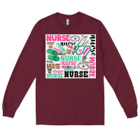 Burgundy nurse Long Sleeve Tee - Zillion Design Studio