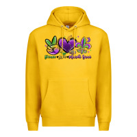 Lemon peace love mardi gras Premium Hoodie - MaliasSmallBusiness