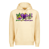 Pina Colada peace love mardi gras Premium Hoodie - MaliasSmallBusiness