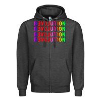 Charcoal Heather lgbtq revolution Zipper Hoodie - HRA Design Shop