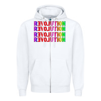White lgbtq revolution Zipper Hoodie - HRA Design Shop