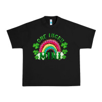 Black St. Patrick's Day One Lucky Mini Urban Heavy Tee - RanaPortraitStore
