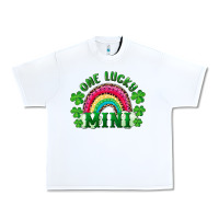 White St. Patrick's Day One Lucky Mini Urban Heavy Tee - RanaPortraitStore