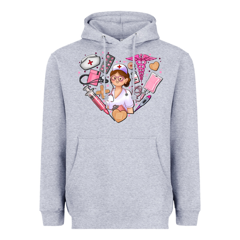 Nurse And Nurse Element Heart Heavyweight Hoodie by AdoDesignShop | Teevron