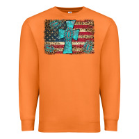 Carrot flag and turquoise cross Premium Sweatshirt - AdoDesignShop