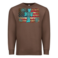 Chestnut flag and turquoise cross Premium Sweatshirt - AdoDesignShop
