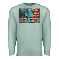 Seafoam flag and turquoise cross Premium Sweatshirt - AdoDesignShop