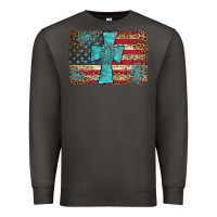 Smoke flag and turquoise cross Premium Sweatshirt - AdoDesignShop