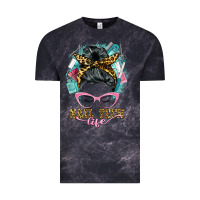 Cloud Black nail tech life messy bun Vintage Tee - BarkalooDesign