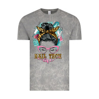 Cloud Rock nail tech life messy bun Vintage Tee - BarkalooDesign